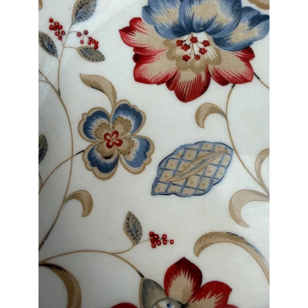 Churchill Jacobean Salad Plates Set of 2 Floral Chintz fine Earthenware 8 Inch